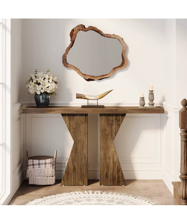 Meuble de console en bois table d’entré étroit décor à la maison