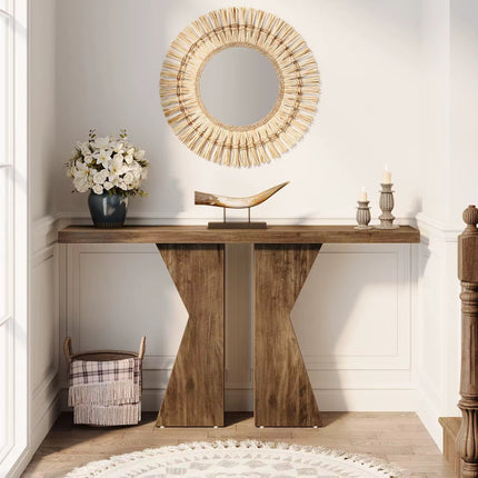 Meuble de console en bois table d’entré étroit décor à la maison