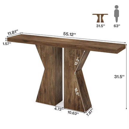 Meuble de console en bois table d’entré étroit décor à la maison