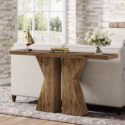 Meuble de console en bois table d’entré étroit décor à la maison
