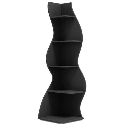 5-Tier Corner Shelf – Modern Wall Corner Bookshelf &amp; Display Bookcase