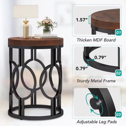 Table décor à la maison moderne ronde petite table basse en bois pour salon chambre à côté canapé café table à thé