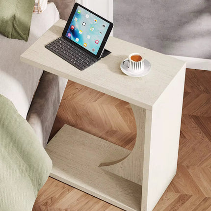 C-shaped end table for sofa and bedroom - Small side table for living room