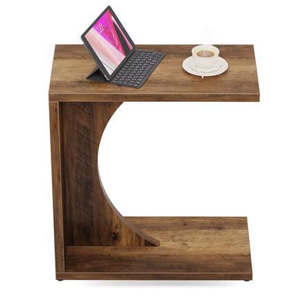 C-shaped side table for sofa