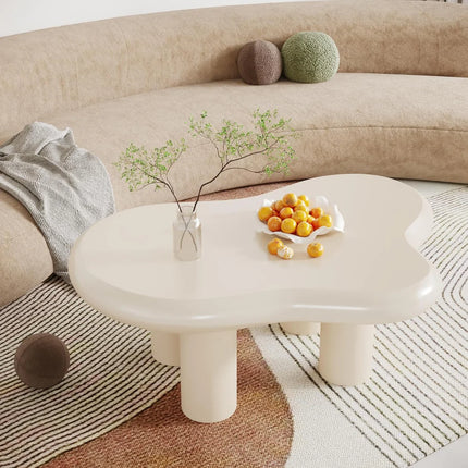Contemporary Cloud Coffee Table, Artistic Design with 4 Durable Legs