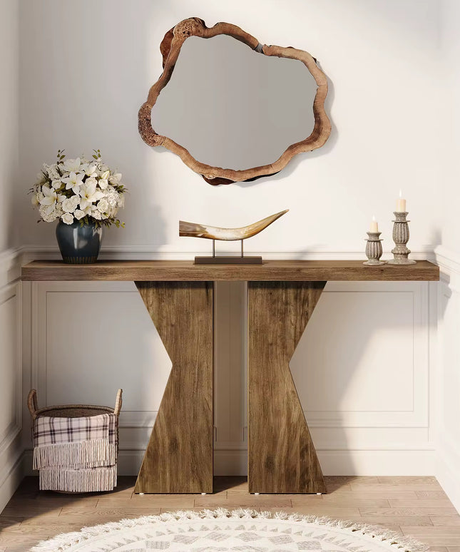 Meuble de console en bois table d’entré étroit décor à la maison