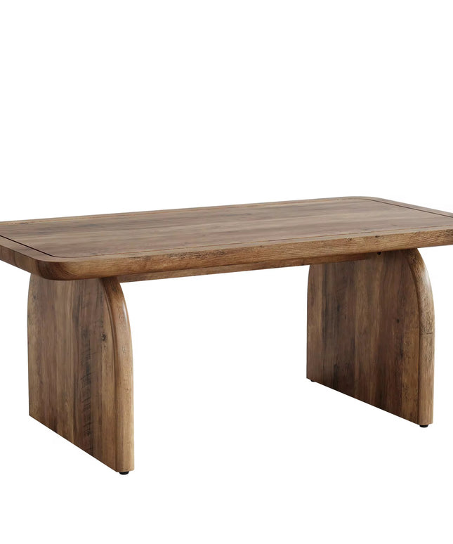 Table basse de ferme, table centrale en bois de 47 pouces avec coin arrondis, table de salon rectangulaire