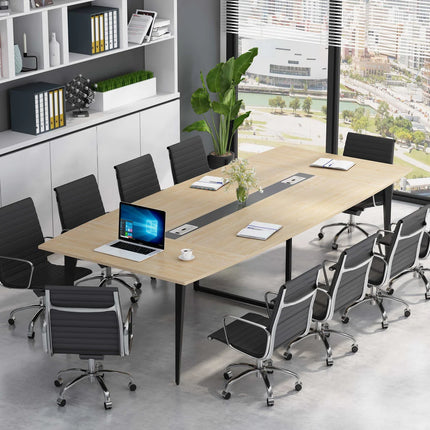 Modern 6FT / 8FT Boat Shaped Conference Table – Stylish Meeting Room Table