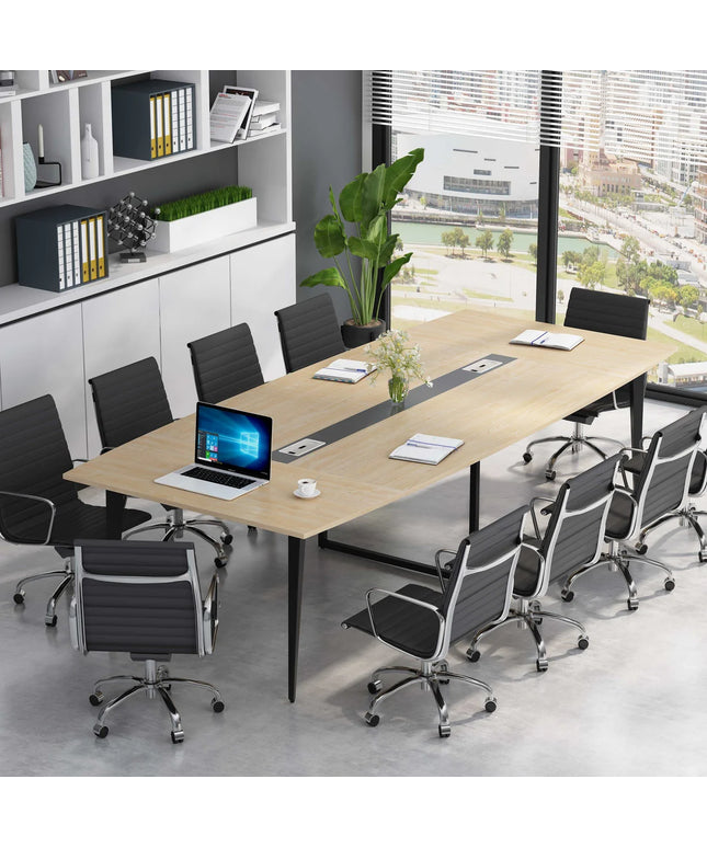 Modern 6FT / 8FT Boat Shaped Conference Table – Stylish Meeting Room Table