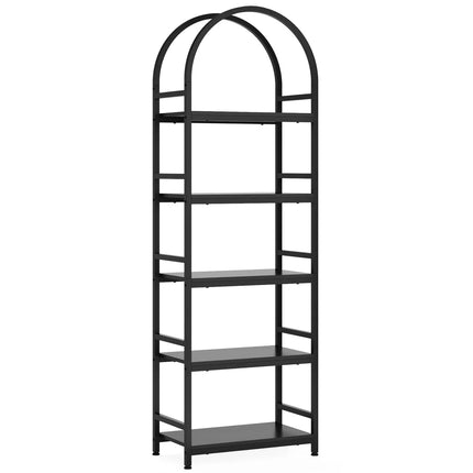 4-Tier Arched Bookshelf – Modern Bookcase Display Rack with Storage Shelves