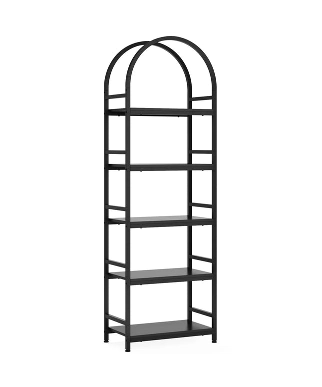 4-Tier Arched Bookshelf – Modern Bookcase Display Rack with Storage Shelves