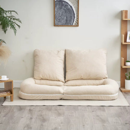 Small, compact reclining sofa for the living room, a practical lazy nook with a tatami mat