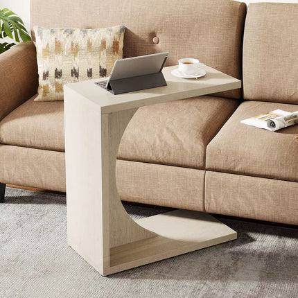 C-shaped end table for sofa and bedroom - Small side table for living room