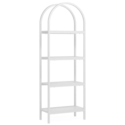 4-Tier Arched Bookshelf – Modern Bookcase Display Rack with Storage Shelves