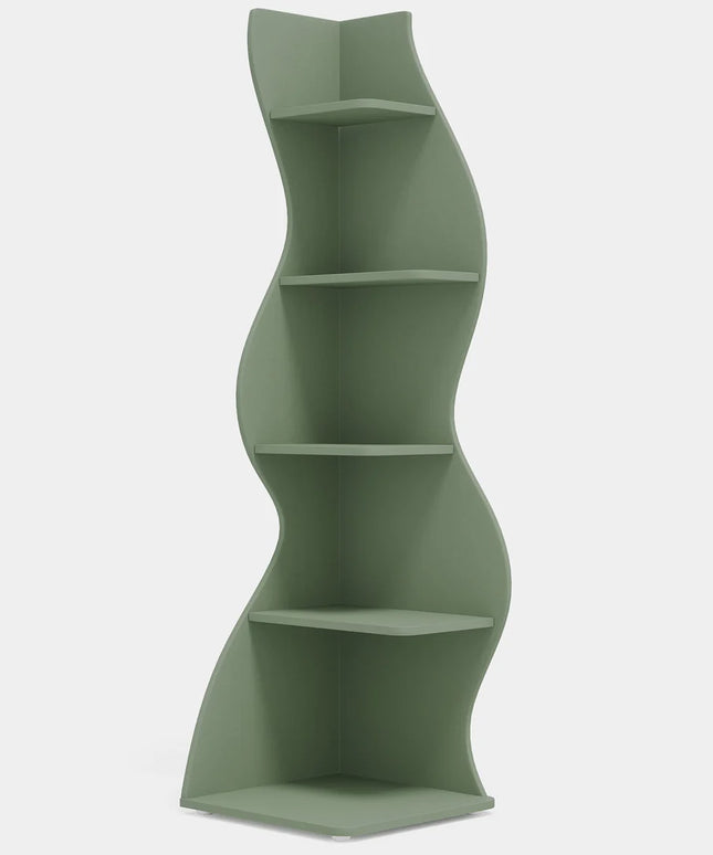 5-Tier Corner Shelf – Modern Wall Corner Bookshelf &amp; Display Bookcase