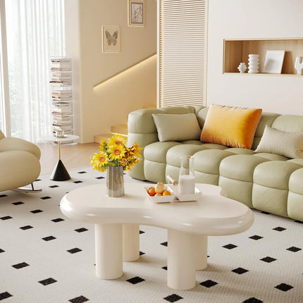 Contemporary Cloud Coffee Table, Artistic Design with 4 Durable Legs