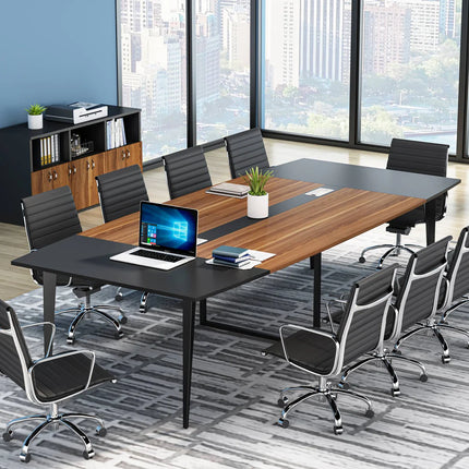 Modern 6FT / 8FT Boat Shaped Conference Table – Stylish Meeting Room Table