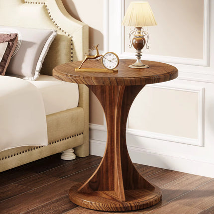 Moderne élégante canapé rond canapé à côté de la table d’appoint en bois table de chevet vintage pour salon meubles de vendu