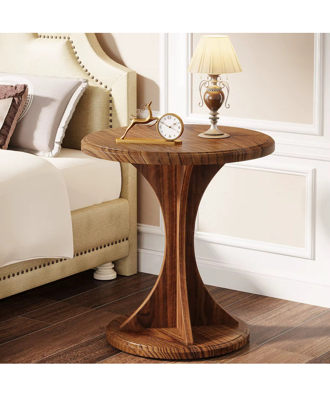Moderne élégante canapé rond canapé à côté de la table d’appoint en bois table de chevet vintage pour salon meubles de vendu