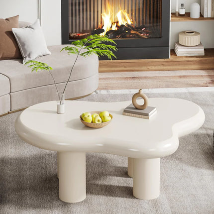 Contemporary Cloud Coffee Table, Artistic Design with 4 Durable Legs