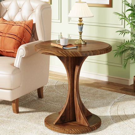 Moderne élégante canapé rond canapé à côté de la table d’appoint en bois table de chevet vintage pour salon meubles de vendu