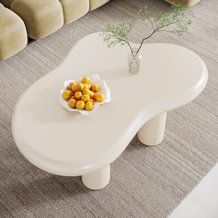 Contemporary Cloud Coffee Table, Artistic Design with 4 Durable Legs