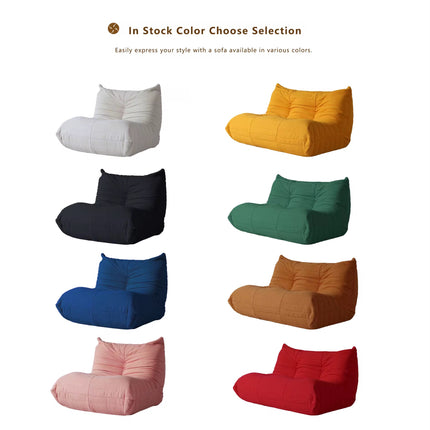 Minimalist design sofa and pouf set, velvet lazy sofa, home furniture