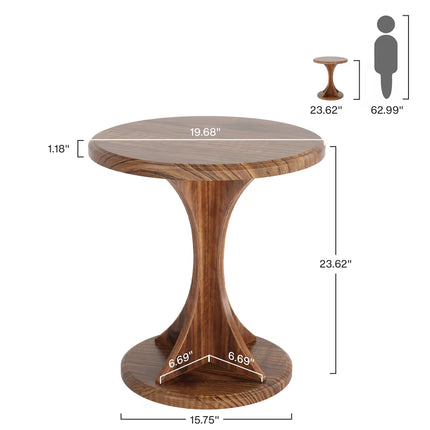 Moderne élégante canapé rond canapé à côté de la table d’appoint en bois table de chevet vintage pour salon meubles de vendu