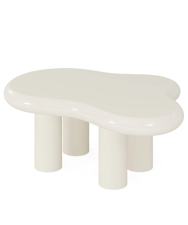Contemporary Cloud Coffee Table, Artistic Design with 4 Durable Legs