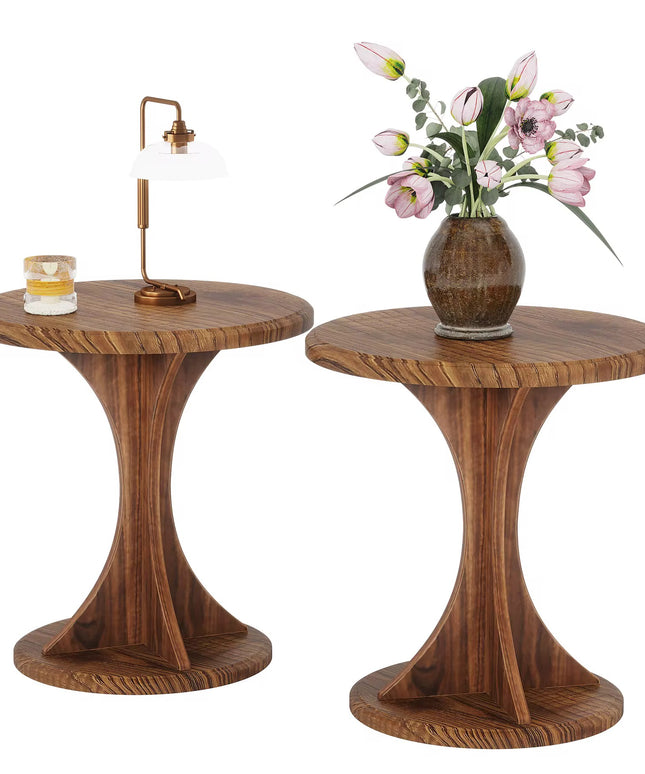 Moderne élégante canapé rond canapé à côté de la table d’appoint en bois table de chevet vintage pour salon meubles de vendu