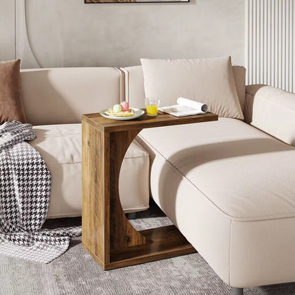 C-shaped side table for sofa
