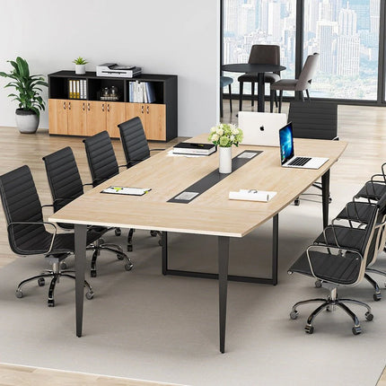 Modern 6FT / 8FT Boat Shaped Conference Table – Stylish Meeting Room Table
