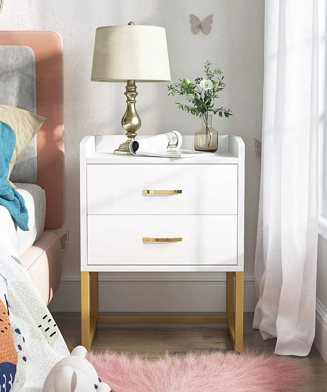 Modern with 2 storage drawers bedroom hotel home furniture sofa table high end bedside table