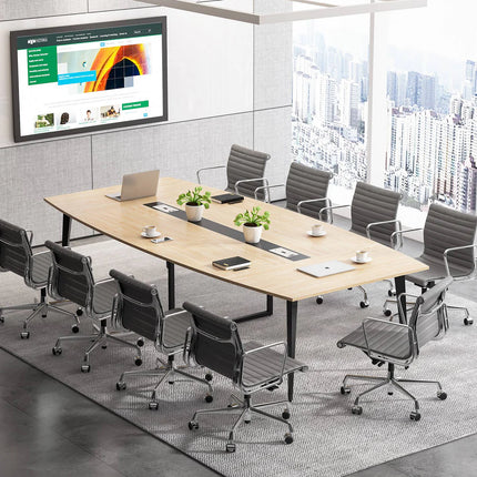 Modern 6FT / 8FT Boat Shaped Conference Table – Stylish Meeting Room Table